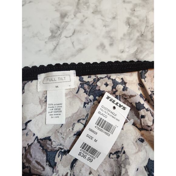 Full Tilt Women's Multicolor Floral Side Slit A-Line Maxi Skirt Size Medium NWT - Picture 3 of 5